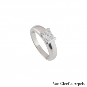Van Cleef & Arpels White Gold Diamond Ring 1.01ct E/VVS1
